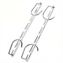 1个37厘米多功能节省空间金属衣架，带挂钩，6孔设计，铁质衣架，适用于外套、衬衫、西装、连衣裙和配饰，纤薄耐用，适合空间有限的卧室衣柜，高效的衣柜收纳系统，哑光表面，轻巧坚固，用途广泛，是打造胶囊衣橱和小空间收纳的理想之选。