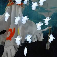 1 Peça Luzes de Corda LED de Fantasma Divertido, Luzes de Decoração de Atmosfera de Feriado Adequadas para Halloween, Natal, Casa Assombrada, Festas, Decoração de Casa de Feriado, Decoração de Halloween, Decoração de Casa, Decoração de Festa, Decoração de Halloween, Decoração de Quarto, Decoração de Jardim de Halloween para Presente Fada