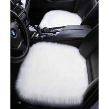 1pc Long Plush Car Seat Cushion, Soft & Warm Material, Suitable For All Seasons And Car Models