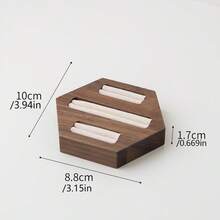 1 buah Tempat Penyimpanan dan Pajangan Perhiasan Berbentuk Jari/Heksagonal dari Kayu Walnut, Cocok untuk Cincin Pertunangan, Hadiah untuk Pacar, untuk Wanita, Organizer Penyimpanan, Perlengkapan Perjalanan dan Liburan, Dekorasi Musim Gugur, Halloween, Dekorasi Ruangan - MultiWarna - View 14