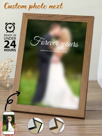 1 pieza, marco opcional, pintura en lienzo personalizada, póster de foto personalizado, decoración para bodas, impresión HD, preservando recuerdos, guardando momentos hermosos, fiesta de cumpleaños, aniversario, regalo de arte único y perfecto