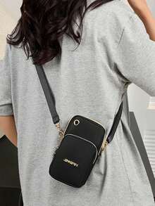 迷你手机袋、腕带包、多口袋女士手机包、女士钱包、时尚拉链钱包、女士休闲手拿包、多功能手机袋、腕带袋、小型女士斜挎包、多拉链金属装饰单肩手机包、便携手提包、臂包 - 彩色 - 查看 7