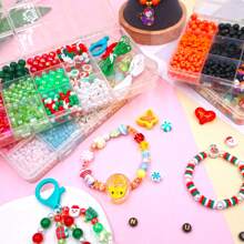 1 Set New Beaded Bracelet, Casual & Cute Designs, Multiple Cartoon Pattern DIY Matching Styles, Various Holiday Sets, Girly Style, Jewelry Decor, Small Pendant, Arts & Crafts, Gift Toys For Friends, Handmade Beading, Easy To Match Your Own Style