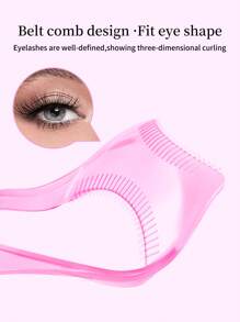 2 piezas, Aplicador de Máscara de Tres en Uno, Herramienta de Protección de Máscara, Dispositivo Auxiliar de Pestañas, 1 pieza Auxiliar de Maquillaje Reutilizable, Dispositivo Auxiliar Adecuado para Principiantes para Aplicar Perfectamente Pestañas y Delineador de Ojos, para Crear Pestañas Naturales Sin Grumos, Aplicador de Protector de Máscara con Herramienta Separadora de Pestañas Pinzas para Pestañas para Chicas.