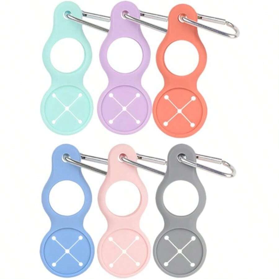 2 Pcs Lightweight Silicone Water Bottle Holders With Buckles For Outdoor Activities Camping Hiking And Travel Clip On Design For Easy Carrying - Multicolor - View 1