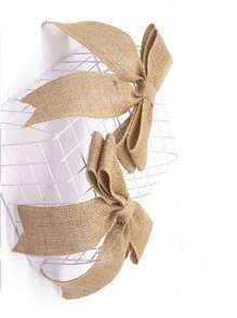 Handmade Vintage Thick Fiber Bow, DIY Decoration For Graduation Party, Wedding, Christmas, Birthday, Holiday Gift