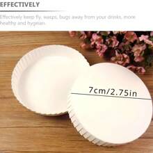 100/200pcs Disposable Paper Cup Lids, Water Cup Dust Cover, Coffee Cup Paper Lid, Suitable For Home, Hotel, And Other Uses