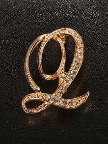 1 件 A-Z 字母胸针，欧式水钻别针，合金材质，镶嵌闪亮宝石，非常适合搭配西装、衬衫、夹克、连衣裙，展现优雅与时尚背包，适合学校办公室配饰珠宝圣诞节万圣节衣服别针有趣可爱的教师礼物 - 彩色 - 查看 29