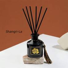 1 bottiglia/2 bottiglie Set diffusore di profumo senza fiamma, include 1 nappina e 6 bastoncini di bambù, ideale per la decorazione di casa e hotel