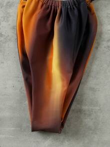 Women's Summer Beach Tie-Dye Halter Strappy Sexy Bikini Two-Piece Swimsuit - Multicolor - View 2