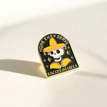 1pc Hope They Provide Creative Corn Roll Brooch Gifts, Food Enthusiasts Brooch Badges Accessories Backpack For School