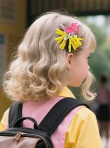 2pcs Back To School Korker Bows For Girls Cute Apple Pencil Bow Hair Clips Red Yellow Green Grosgrain Ribbon Bow Alligator Clips With Apple Pencil Accessory Cute Pencil Apple Curly Bow Barrettes For Frist Day Of School Kids Hair Accessories