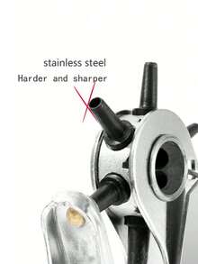 1pc 6-Hole Leather Punch Pliers, Leather Belt Hole Puncher, Punching Machine/Round Hole Puncher - Red - View 9