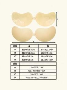 A Pair Of Classic Mango Cup Push-Up Underwear, Self-Adhesive Bras, Women's Lingerie Accessories, Suitable As Lining For Strapless Outfits Such As Wedding Dresses.