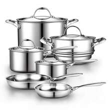 Multi-Ply Clad Stainless Steel Pots And Pans Set, Kitchen Stainless ...