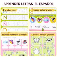 16 Page Spanish Word And Digit Handwriting Exercise Book To Improve Children's Pen Control And Hand Eye Coordination Skills, A Gift For Preschool Education - Multicolor - View 2