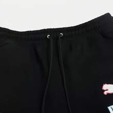 Puma 純棉針織運動跑步健身訓練束腳長褲 - 黑色 - 查看 7