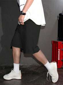 1pc Boys/Teen Loose Fit Casual Shorts With Pockets, Sporty & Cool, Outdoor Wear For Spring/Summer