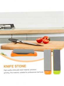 Portable Double-Sided Whetstone, High Hardness Knife Sharpener, High-Quality Double-Sided Oil Stone, Non-Slip Base, Convenient For Home Use, Suitable For Precise Grinding Of Various Knives, Very Suitable For Home Kitchens And Restaurants.