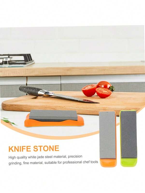 Portable Double-Sided Whetstone, High Hardness Knife Sharpener, High-Quality Double-Sided Oil Stone, Non-Slip Base, Convenient For Home Use, Suitable For Precise Grinding Of Various Knives, Very Suitable For Home Kitchens And Restaurants.