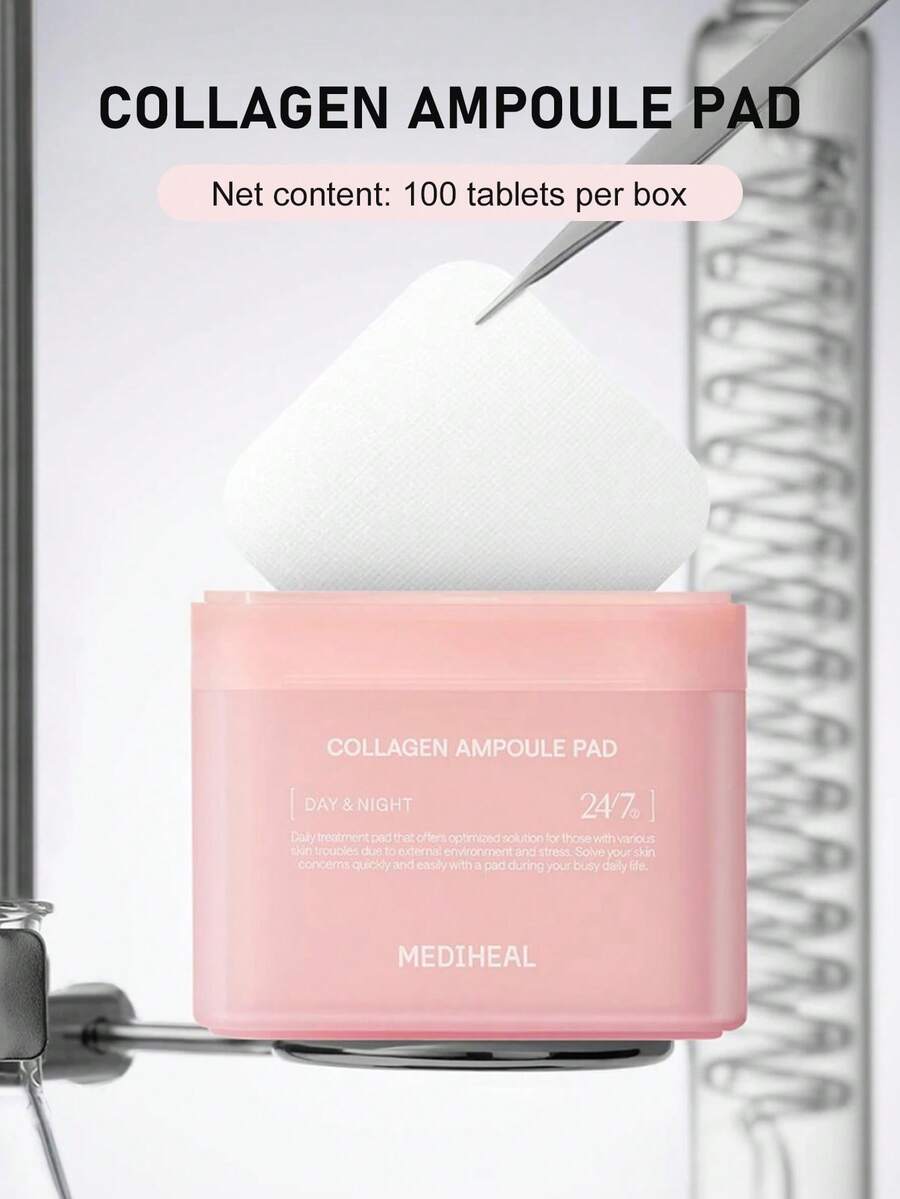 Mediheal 保湿化妆棉 舒缓、修复、补水、保湿、清洁、提亮 100 片 - 膠原蛋白彈性棉片 - 查看 1