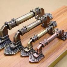 Manija y perilla de puerta corrediza de madera estilo granero vintage, tiradores de muebles de estilo rústico europeo para puertas interiores de gabinete de cocina - Multicolor - Ver 2