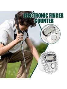 Contador electrónico de dedos, pantalla LCD digital electrónica, contador clicker manual, contador manual restablecible, anillo de registro de vueltas manual, anillo de seguimiento de números