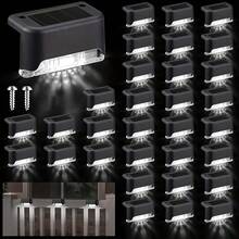 16 Pack Solar Deck Lights Outdoor, IP44 Waterproof Solar Fence Lights, LED Garden Step Lights Auto On/Off For Fence, Yard, Patio, Stairs, Railing, Wall Landscape Lighting700mAh Battery. - 32PC 黑色高亮款 LED - 查看 2
