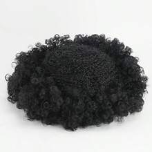 Ensemble de costume disco des années 70/80 pour hommes en 5 pièces - Perruque afro bouclée, lunettes de mode bleues, collier pendentif doré "Disco", chapeau en filet élastique et barbe - Convient pour les fêtes, les jeux de rôle et la décoration d'Halloween