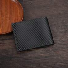 New Carbon Fiber Short Wallet Men's Card Bag Integrated Zipper Change Bag Holder For Men Wallet Mini Wallet Purse Wallet Men Wallet Leather Small Wallet