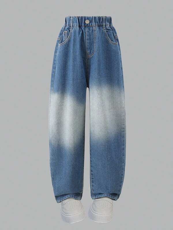 Boys' Slim-Fit Colored Denim Carrot Jeans, Comfortable Stretchy Fabric Suitable For Spring, Summer, Autumn And Winter, Great For Outdoor Activities Like Skateboarding And Ice Skating, With Elastic Waistband
