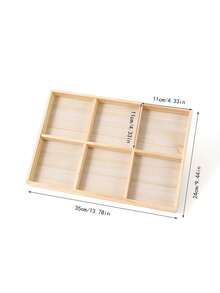 Exhibición de joyería de madera, soporte de joyería exquisito apilable, anillo portátil, pendientes, collar, caja organizadora, organizador de niños - 6 cuadrículas - Ver 13