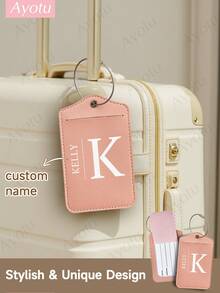 1 pieza Etiqueta de equipaje personalizada con nombre y texto, etiqueta de equipaje personalizada, etiqueta de maleta/mochila, etiqueta de viaje personalizada, etiqueta de viaje, regalo de viaje, personalización de negocios y casual, accesorio, llavero/decoración de llavero de cumpleaños, excelente para viajes, glamour de Año Nuevo - Negro - Ver 16