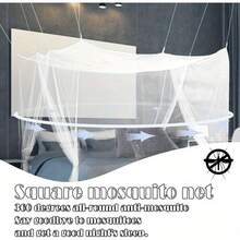 1pc Camping Mosquito Net, Ultra Large Mosquito Net Camping Tent For Camping, Finest Holes Mesh 15, Square Netting Curtain For Bunk Bed, Camping, Bedding, Patio, Easy Installation, Four Sizes Available 78.74*78.74*70.87inch - Multicolor - View 9