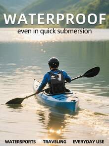 YESPACE 35升高品质背包 - 大容量防水袋，适用于户外、海滩、徒步、皮划艇和冲浪 - 黑白两色可选，户外探险装备 | 运动风格背包 | 卷口防水封口沙滩包，防水手机袋，游泳防水包，运动包，健身包，旅行包，度假包，男女通用，旅行必备，耐用游泳包，适合游泳和海滩活动