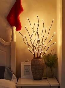 1pcs 20 LED Tree Branch Lights, Indoor Holiday Party Decoration Lighting, Fairy Lights With Tree Branch Design (Batteries Not Included) For Classroom, Office Home, Wedding Decoration Lights Perfect Gift For Birthdays, Holiday Gifts, And Parties. Suitable For Daily Wear And Holiday Celebrations, Suitable For All Seasons, And Is An Ideal Choice For Holiday Accessories.