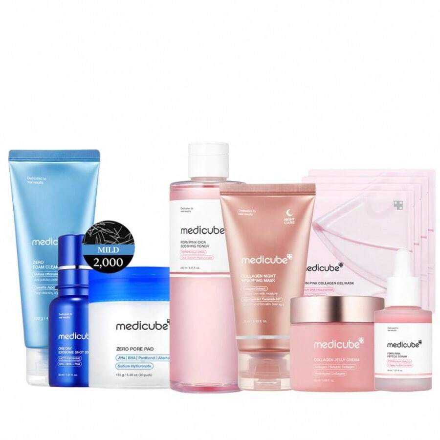 Medicube Glass Glow Skincare Set L: 8 Budget-Friendly Bestsellers For Effortless Skin Rejuvenation