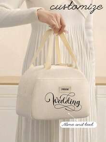 Benutzerdefinierte Cord-Lunch-Tasche, große Kapazität isolierte Lunch-Tasche mit individualisiertem Text und Namen, weiches wiederverwendbares Material, tragbare Lunch-Tasche mit Doppelgriffen und Reißverschluss oben, multifunktionale isolierte Lunch-Box-Tasche, Lunch-Box-Tasche für Männer und Frauen, Schul-Lunch-Box, Picknicktasche für Bento-Box, ideal für Schule, Arbeit, Camping, Büro, Herbst - Verschiedenfarbig - Übersicht 16