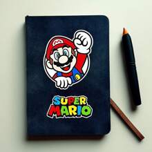 SuperMario 2 pièces Mini carnets noirs, journaux créatifs multicolores, fournitures portables de bureau et d'étude quotidiennes, cadeaux de vacances, cadeaux d'amis, fournitures de fête d'anniversaire, cadeaux de qualité premium du carnet de Mario, fournitures scolaires, rentrée scolaire
