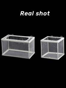 1pc Aquarium Fish Tank Isolation Box/Breeding Box/Tropical Fish Separation Mesh/Floating Injured Fish Protection Net - White - View 6