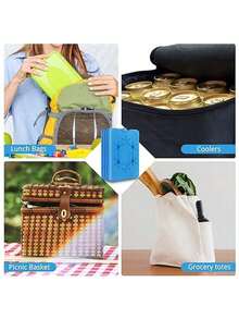 1PC Outdoor Camping Picnic Refrigerator Ice Pack Ice Box, Reusable Ultra-Thin Lunch Box Ice Pack Keeps Food Fresh And Cool - Blue - View 2