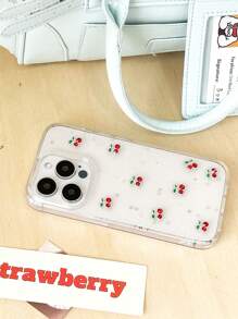 Nuevo estuche de teléfono con decoración de cerezas apto para 16 Pro Max/15 Pro Max/14 Pro Max/13 Pro Max/12 Pro Max/15 Pro/16 Pro/14 Pro/13/14/12/11/16 Plus