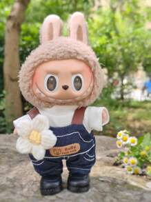 17cm Outfit Accessory, T-Shirt Suspender Pants Clothing Blind Box Plush Doll Removable Outfit Set, Suitable For 1st And 2nd Generation Dolls (Clothes Only, No Shoes). Fits 15cm-17cm (5.9 Inches-6.69 Inches) Dolls, Doll Clothes/Shoes Replacement, Suitable For Birthday, Holiday, Valentine's Day Gifts, Suitable For Everyone (Clothes Only, No Dolls Sold)