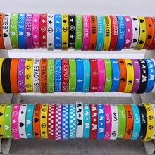 50 chiếc/gói Vòng đeo tay bằng silicon thể thao đơn giản nhiều màu sắc phát sáng trong bóng tối, Phụ kiện trang sức Unisex để đeo hàng ngày, Quà tặng tiệc - vòng tay silicon nhỏ - Xem 8