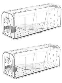 2个大容量多功能透明鼠笼 - 透明 - 查看 4