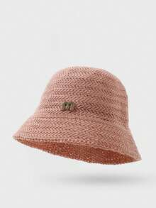 1 Stück Damen Strohhut Einfarbig, Cut Out und atmungsaktiv, minimalistisch und modisch, geeignet für Strand, Sonnenschutz, für Frühling/Sommer, Urlaub, Reisen - A - Übersicht 16