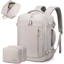 LOVEVOOK Carry On Backpack For Women Men,  35L Large Travel Bag Fits 15. 6" Laptop,  TSA Flight Approved Personal Item,  Waterproof Luggage For Daily Use Weekender Trip Work Business Uni,  Cloud Gray - Multicolor - View 1