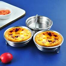 Stainless Steel Heart Shaped Egg Cooker, Steamer Mold, Egg Poacher Device, Suitable For Egg Burgers, Egg Tarts, Egg Custard