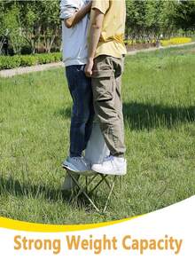 Outdoor Camping Chair, Collapsible Chair With Side Pocket And Carry Bag, Folding Chair For Camping, Beach, Picnic, Sunbathing Chairs With Storage Bag,Random Style - Multicolor - View 4