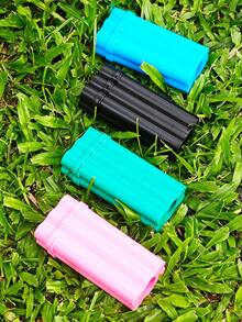 1 pieza Nuevo Estuche Multiusos para guardar Encendedores y Cigarrillos, Caja Portátil con 4 Ranuras Resistente al Agua para Proteger Cigarrillos, Accesorios para Fumar, Gran Regalo para Amigos y Familia - Multicolor - Ver 4